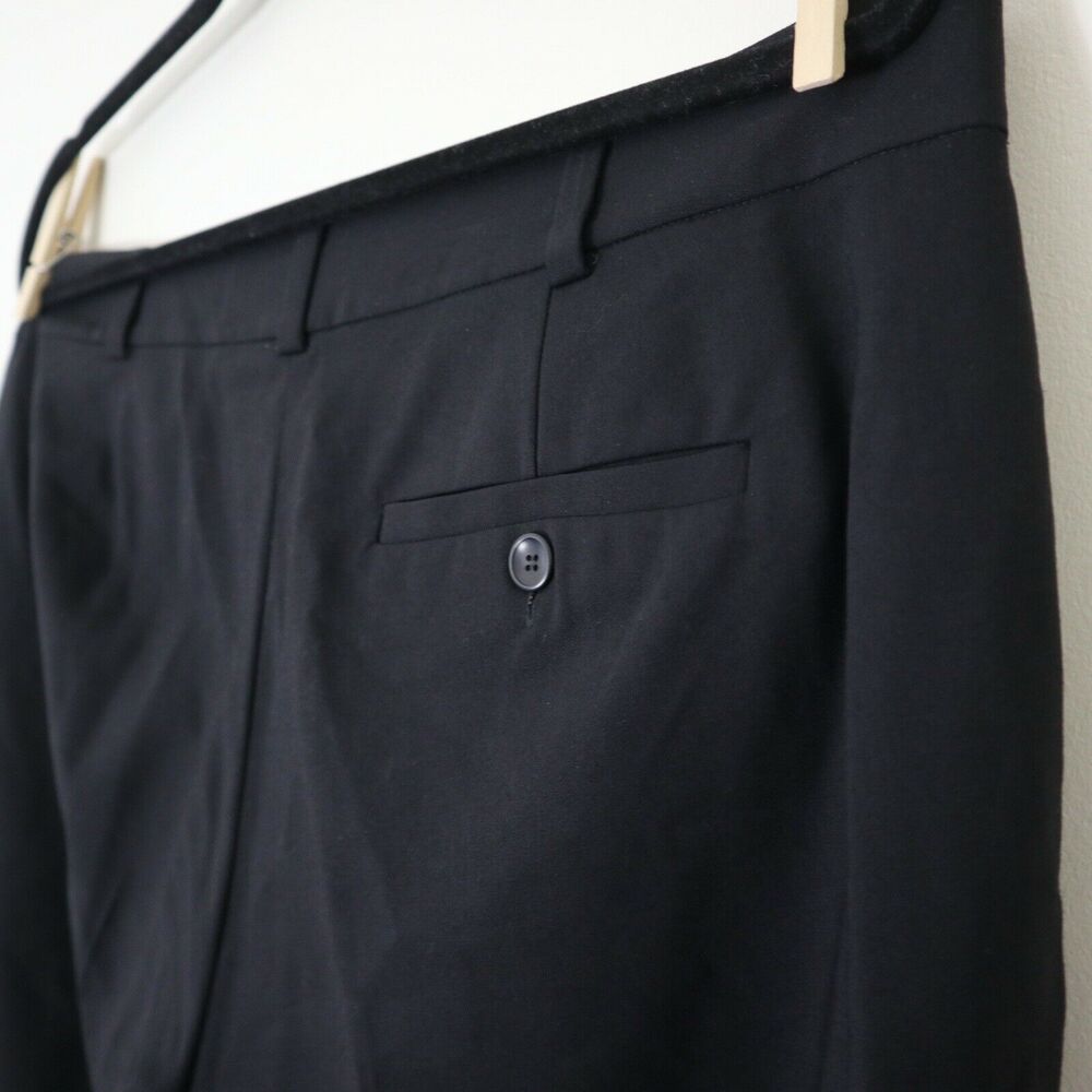 Eileen Fisher Wool Blend Straight Leg Trousers Career Work Black - Picture 8 of 9